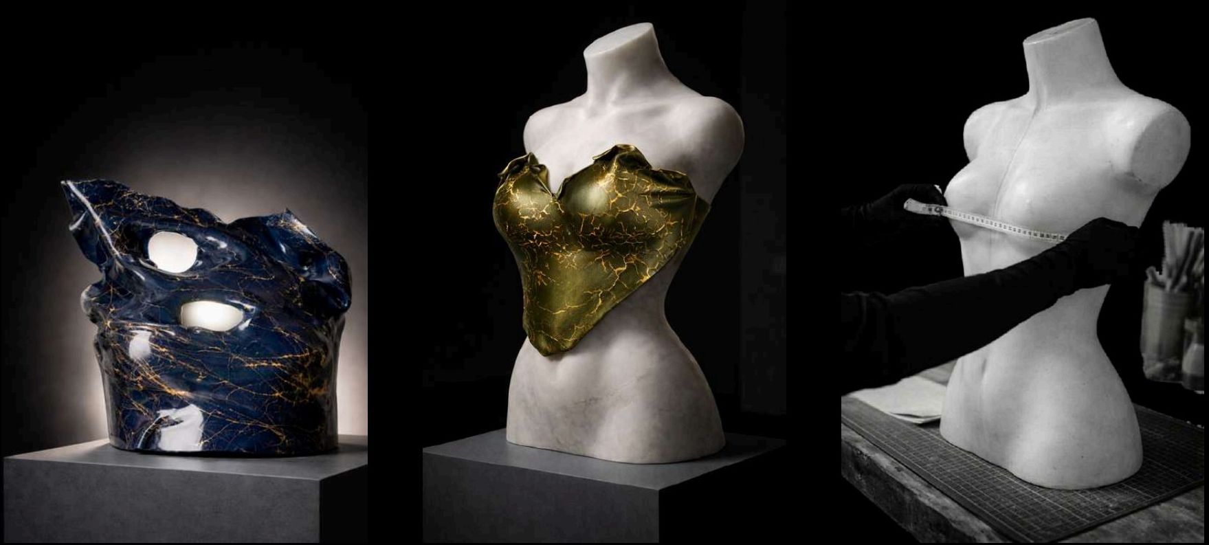 Three sculptural corsets — private archive